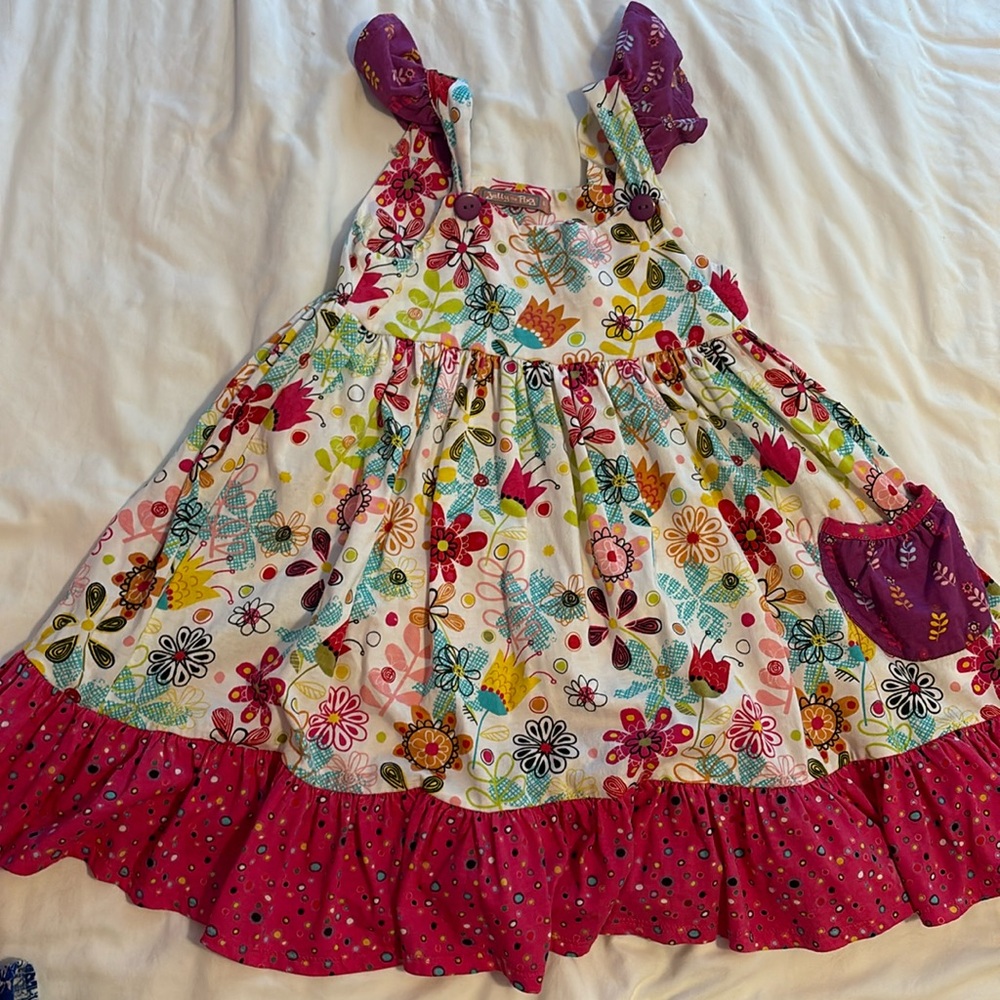 Jelly the Pug Girls' Little Tulip Cally Dress